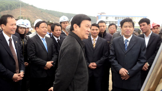 Presiden Vietnam Truong Tan Sang berkunjung di propinsi Thanh Hoa